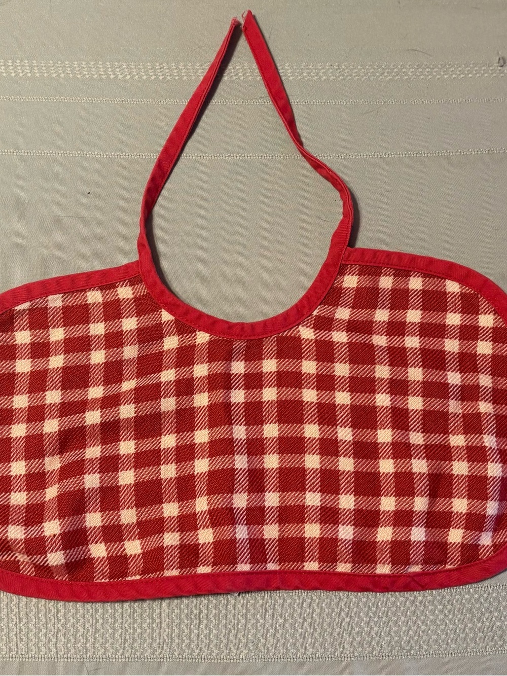 American girl doll red and white checkered horse blanket